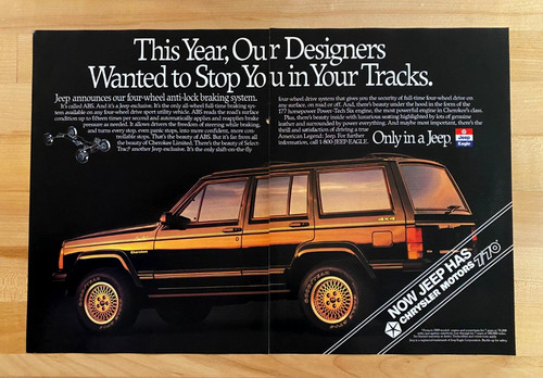 1988 print jeep cherokee - print, ad