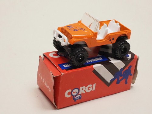 Vintage corgi 4x4 jeep orange - corgi,