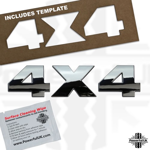 Lettering kit 4x4 in - kit, chrome